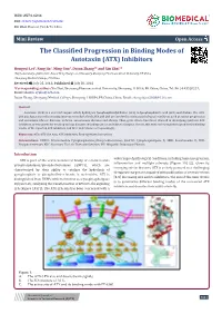 The Classified Progression in Binding Modes of Autotaxin (ATX) Inhibitors