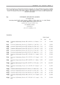 B COMMISSION IMPLEMENTING DECISION of 9 October 2014