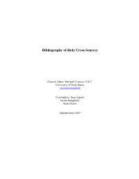 Bibliography of Holy Cross Sources