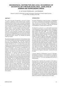 Geographical Distribution and Local Occurence of Dichapetalum