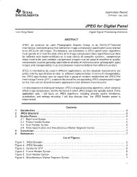 JPEG for Digital Panel on the TMS320C5000