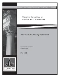 Review of the Missing Persons Act
