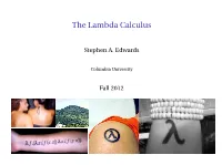 The Lambda Calculus