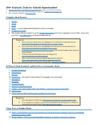 200+ Fantastic Tools for Schools Superhandout  Join My Newsletter ( ) Where You’Ll Get Lots of Ideas