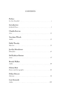 CONTENTS Preface Introduction Claudia Karvan Tara June Winch