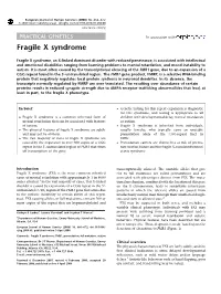 Fragile X Syndrome