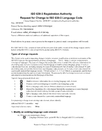 ISO 639-3 Code Split Request Template