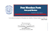 Lidia Vianu Translates: Four Bloodaxe Poets