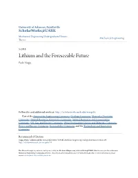 Lithium and the Foreseeable Future Paolo Vargas