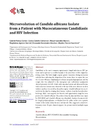 Microevolution of Candida Albicans Isolate from a Patient with Mucocutaneous Candidiasis and HIV Infection