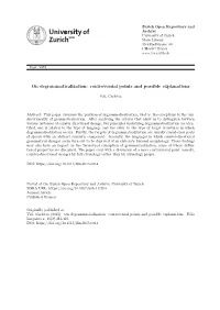 On Degrammaticalization: Controversial Points and Possible Explanations