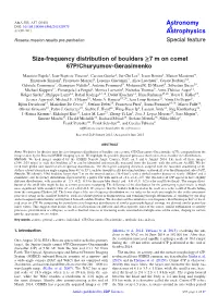 Size-Frequency Distribution of Boulders ≥7 M on Comet 67P/Churyumov