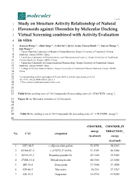 Study on Structure Activity Relationship of Natural Flavonoids