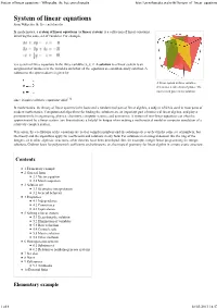 System of Linear Equations - Wikipedia, the Free Encyclopedia