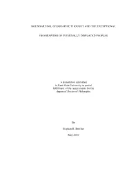 Boundarying, Geographic Thought and the Exceptional