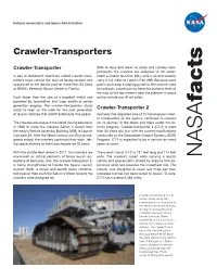 Crawler-Transporters Fact Sheet