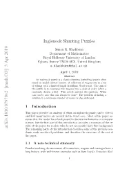Inglenook Shunting Puzzles Arxiv:1810.07970V2 [Math.CO] 3