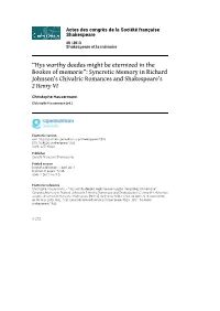 Syncretic Memory in Richard Johnson's
