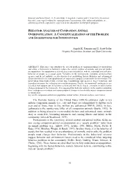 Behavior Analysis of Companion-Animal Overpopulation: a Conceptualization of the Problem and Suggestions for Intervention