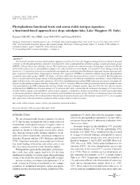 Phytoplankton Functional Traits and Seston Stable Isotopes Signature: a Functional-Based Approach in a Deep, Subalpine Lake, Lake Maggiore (N