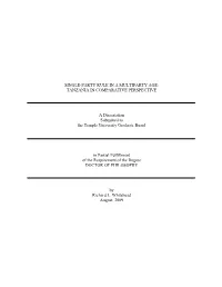 Single-Party Rule in a Multiparty Age: Tanzania in Comparative Perspective