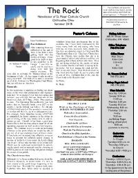 The Rock Gates of the Nether World Shall Not Prevail Against It.” — Matthew 16:18 Newsletter of St