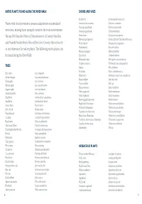 A Full List of Trees, Shrubs, Plants