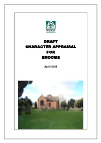 Draft Character Appraisal Character Appraisal For
