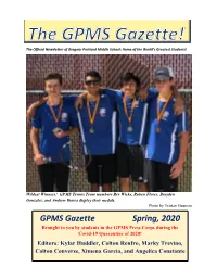 GPMS Gazette Spring, 2020