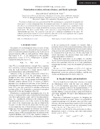 Polarization Rotation, Reference Frames, and Mach's Principle