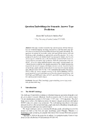 Question Embeddings for Semantic Answer Type Prediction