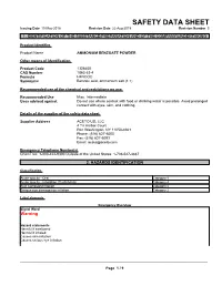 SAFETY DATA SHEET Issuing Date 10-May-2018 Revision Date 22-Aug-2019 Revision Number 3