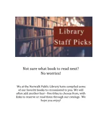 Not Sure What Book to Read Next? No Worries!