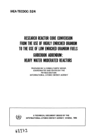 Research Reactor Core Conversion from the Use Of
