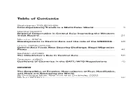 Table of Contents
