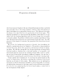 3 Properties of Kernels