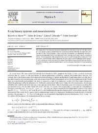 Physica a X-Ray Binary Systems and Nonextensivity