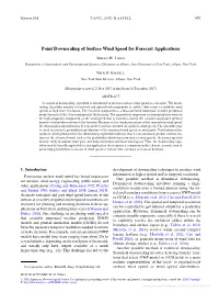 Point Downscaling of Surface Wind Speed for Forecast Applications