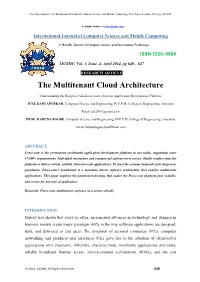 The Multitenant Cloud Architecture
