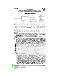 249 for Joseph Besecker (Reduction of Racing Stock) Time to Testify