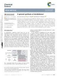 A General Synthesis of Dendralenes†