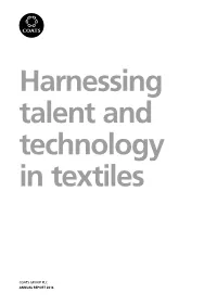 Annual Report 2016 Harnessing Talent and Technology in Textiles