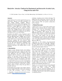 Attacker Chatbots for Randomised and Interactive Security Labs, Using Secgen and Ovirt