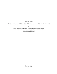 Feasibility Study: Migrating from Microsoft Office to Libreoffice in An