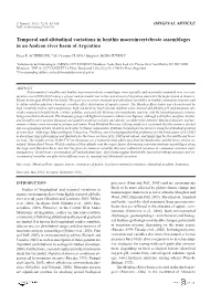 Temporal and Altitudinal Variations in Benthic Macroinvertebrate Assemblages in an Andean River Basin of Argentina