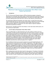Watersense® Specification for Flushometer-Valve Water Closets Supporting Statement
