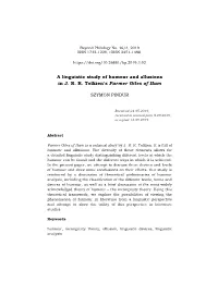 A Linguistic Study of Humour and Allusions in J. R. R. Tolkien's Farmer Giles Of