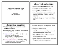 Asteroseismology Notes