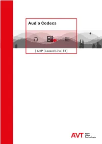 Audio Codecs
