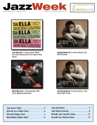Jazzweek with Airplay Data Powered by Jazzweek.Com • July 23, 2007 Volume 3, Number 34 • $7.95